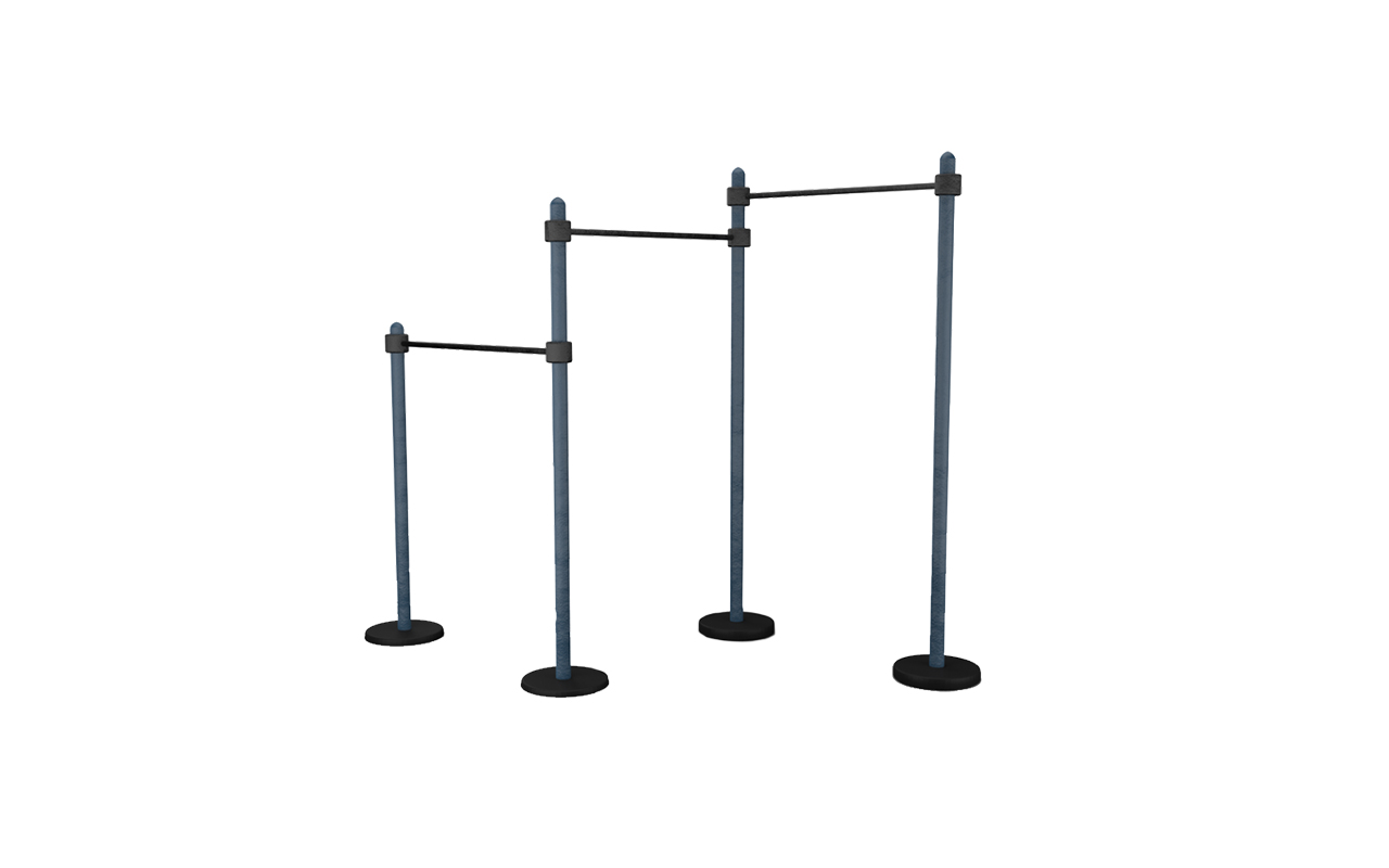 THREE LEVEL PULL UP BARS : 