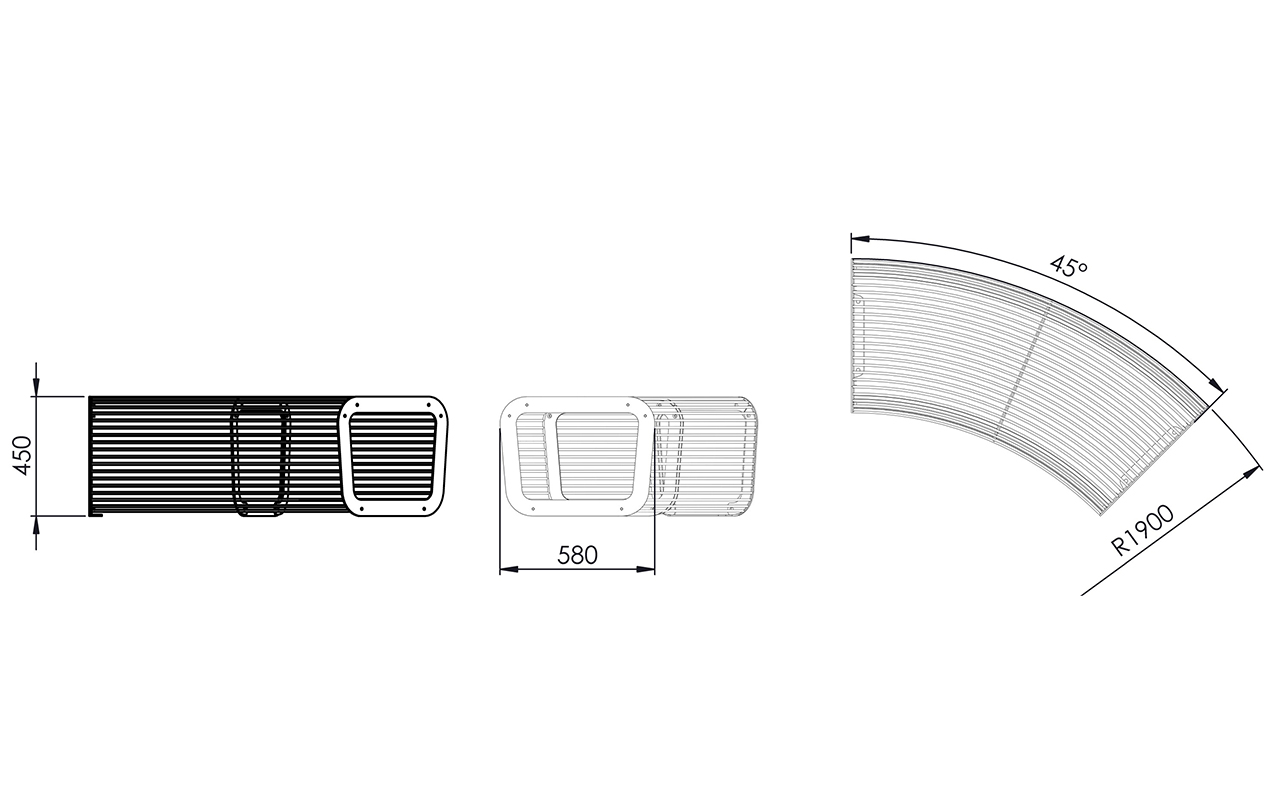 RALL ARCHED - RALL ARCHED - PANCHINE ARREDO URBANO